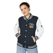 Load image into Gallery viewer, Cool to Be SMart Unisex Heavyweight Letterman Jacket