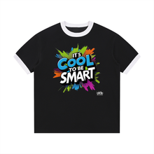 Load image into Gallery viewer, Cool To Be SMART Contrast Edge Ribbed Crewneck T-Shirt