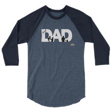 Load image into Gallery viewer, girl dad 3/4 sleeve raglan shirt