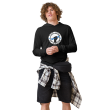 Load image into Gallery viewer, FLOW SWAG Hooded (blue) long-sleeve tee