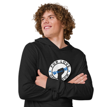 Load image into Gallery viewer, FLOW SWAG Hooded (blue) long-sleeve tee