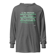 Load image into Gallery viewer, NO EXCUSES v2 Hooded long-sleeve tee