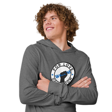 Load image into Gallery viewer, FLOW SWAG Hooded (blue) long-sleeve tee