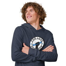 Load image into Gallery viewer, FLOW SWAG Hooded (blue) long-sleeve tee