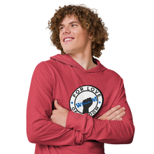 Load image into Gallery viewer, FLOW SWAG Hooded (blue) long-sleeve tee