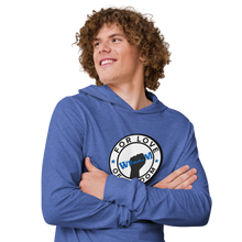 Load image into Gallery viewer, FLOW SWAG Hooded (blue) long-sleeve tee