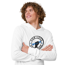 Load image into Gallery viewer, FLOW SWAG Hooded (blue) long-sleeve tee