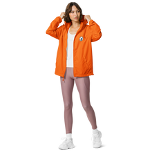 Load image into Gallery viewer, F.L.O.W. Logo Blue Unisex lightweight zip up windbreaker