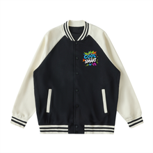 Load image into Gallery viewer, Cool to be SMART Two Tone Raglan Sleeve Varsity Jacket
