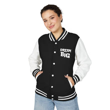 Load image into Gallery viewer, Dream Big Unisex Heavyweight Letterman Jacket
