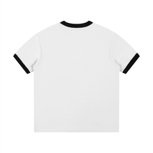 Load image into Gallery viewer, Cool To Be SMART Contrast Edge Ribbed Crewneck T-Shirt
