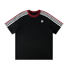 Load image into Gallery viewer, Splash F.L.O.W. Unisex Colorblock Striped T-Shirt
