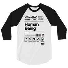 Load image into Gallery viewer, Human Being 3/4 sleeve raglan shirt
