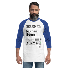 Load image into Gallery viewer, Human Being 3/4 sleeve raglan shirt
