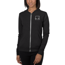 Load image into Gallery viewer, Think Outside the BOX Unisex zip hoodie
