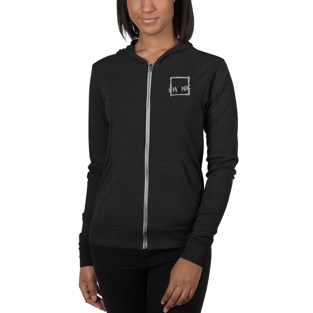 Think Outside the BOX Unisex zip hoodie