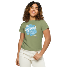 Load image into Gallery viewer, Dreams Over Fears Women’s high-waisted t-shirt
