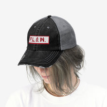 Load image into Gallery viewer, Stamped F.L.O.W. Unisex Trucker Hat
